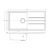 Single Bowl Reversible Inset Composite Black Kitchen Sink Line Drawing