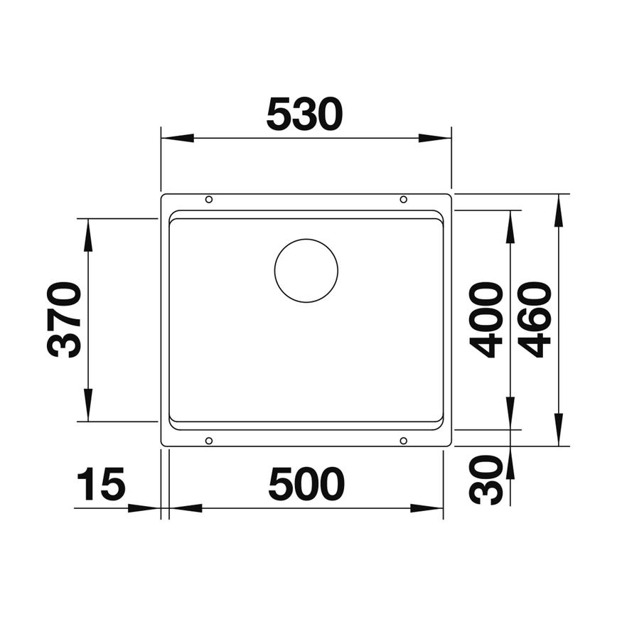 Blanco Compact Kitchen Sink Line Drawing