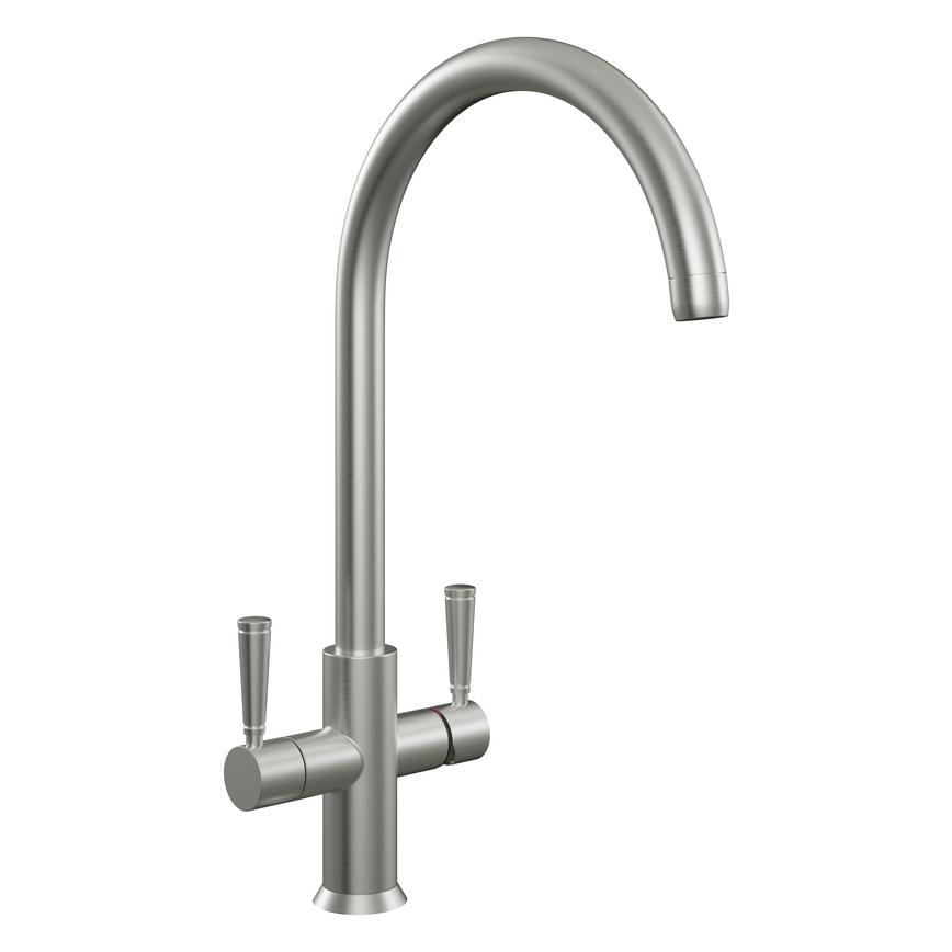 Garda Brushed Nickel Swan Neck Filter Kitchen Tap