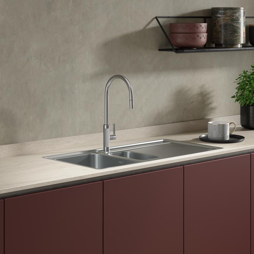 Franke J Spout Pull Out Brushed Steel