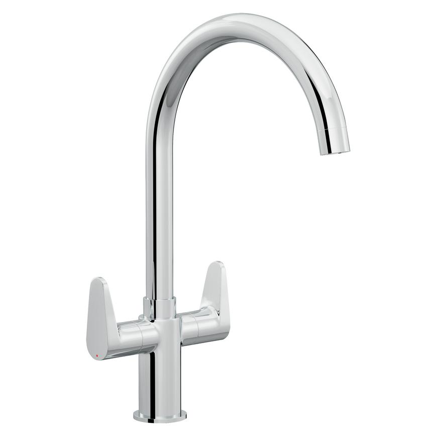 Nevola Swan Neck Tap in Chrome