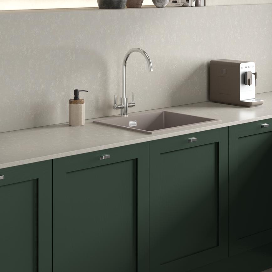 Garda Dual Lever Tap Brushed Nickel Chilcomb Fir Green