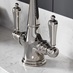 Polished Nickel J Spout Mixer Tap Handles