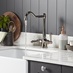 Polished Nickel J Spout Mixer Tap Water Running