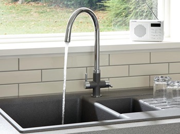 Lamona Grey Calaggio Swan Neck Monobloc Tap