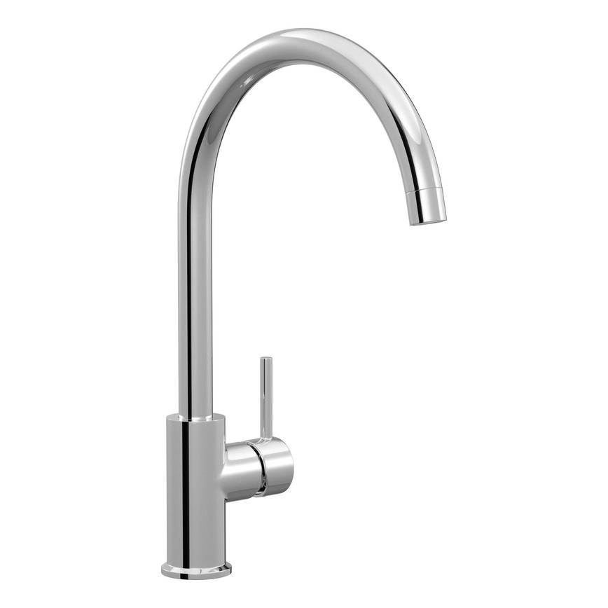 Lynstone Polished Chrome Swan Neck Mixer Kitchen Tap 