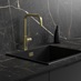 Radstone Right Angled Single Lever Mixer Kitchen Tap Featuring Hockley Charcoal