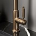 Holkham Powder Coated English Bronze Swan Neck Pull Out Tap Handle