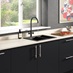 Pronteau Kynance Matt Black Ribbed Kitchen Tap Handles