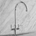 Kynance Chrome 3 In 1 Tap Kynance Brushed Ribbed Handles