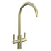 Pronteau Kynance PROBOIL2X Brushed Brass Swan Neck 3 in 1 Instant Hot Water Kitchen Tap