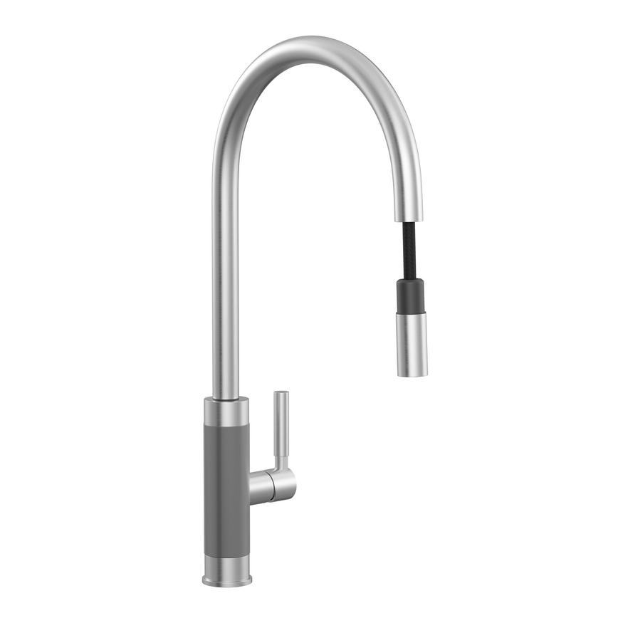 Franke J  Spout  Pull Out Brushed Steel Tap