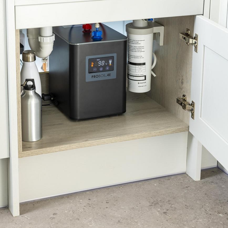 Hot Water Tap Boiler Installed Below Ceramic Sink