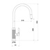Franke Tessuto Matt Black Swan Neck Pull Out Kitchen Tap Line Drawing