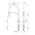 Lynstone Professional Black Pull Out Tap Line Drawing