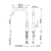 Radstone Brass Mixer Tap Line Drawing