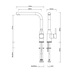 Darwell Nickel Mixer Tap Line Drawing