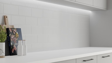 white metro tile backboard