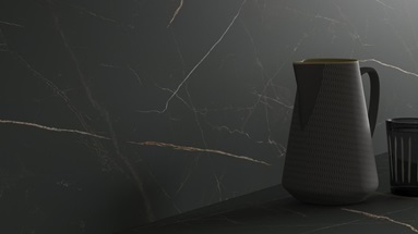 Black Marble Gold Vein Backboard Cameo