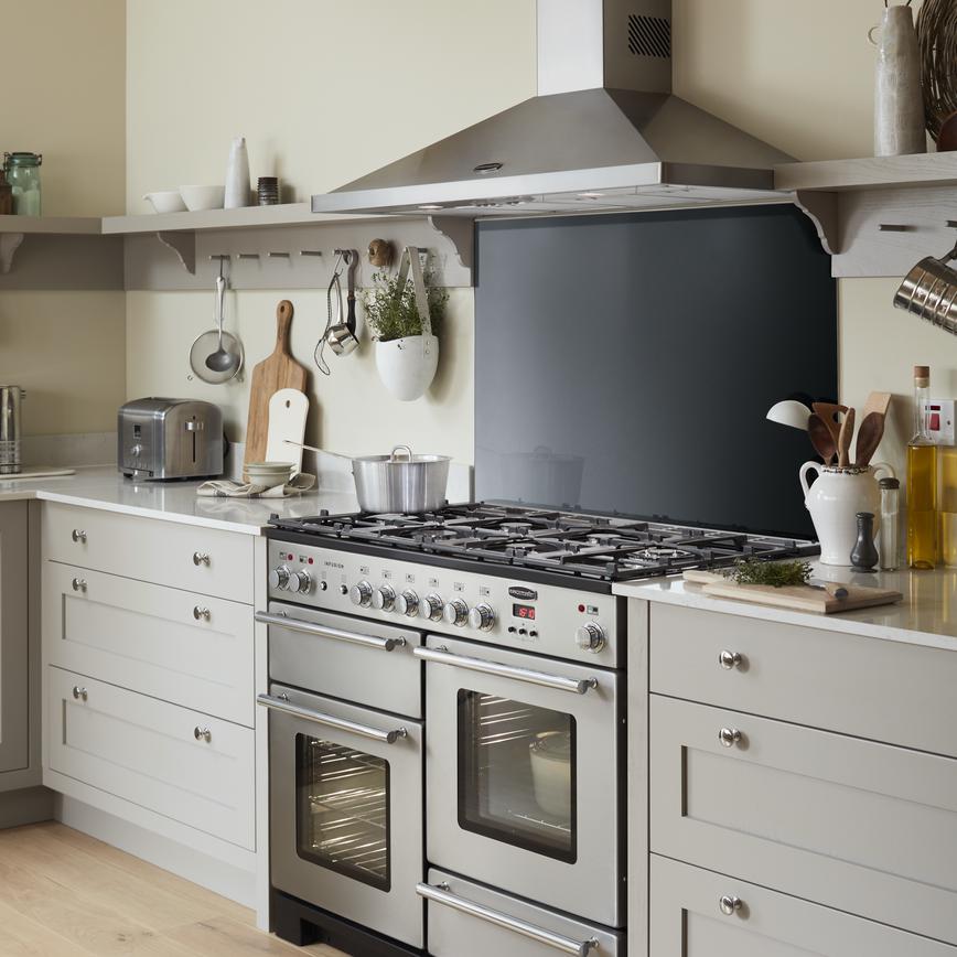 Black Splashback for Range Cooker