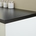 Black 38mm Square Edge Profile Worktop End Cap