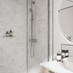 Howdens 2.44m x 11mm Light Stone MDF Shower Panel Shower Close Up