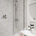 Howdens Light Stone MDF Shower Panel