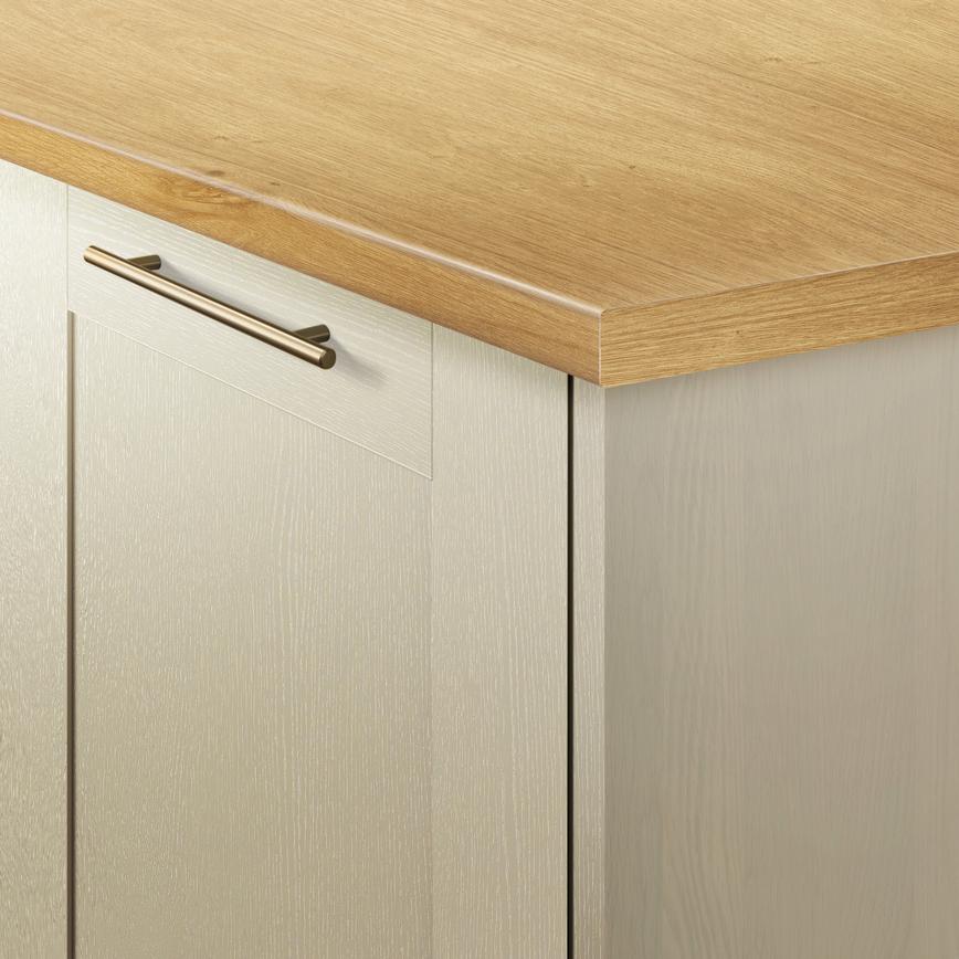 Oak Effect Worktop Corner Cameo
