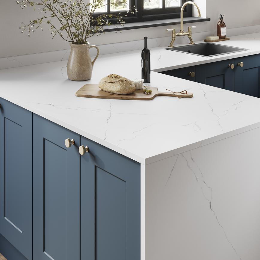 Howdens 3m x 22mm Square Edge Azzurro Vena Laminate Worktop