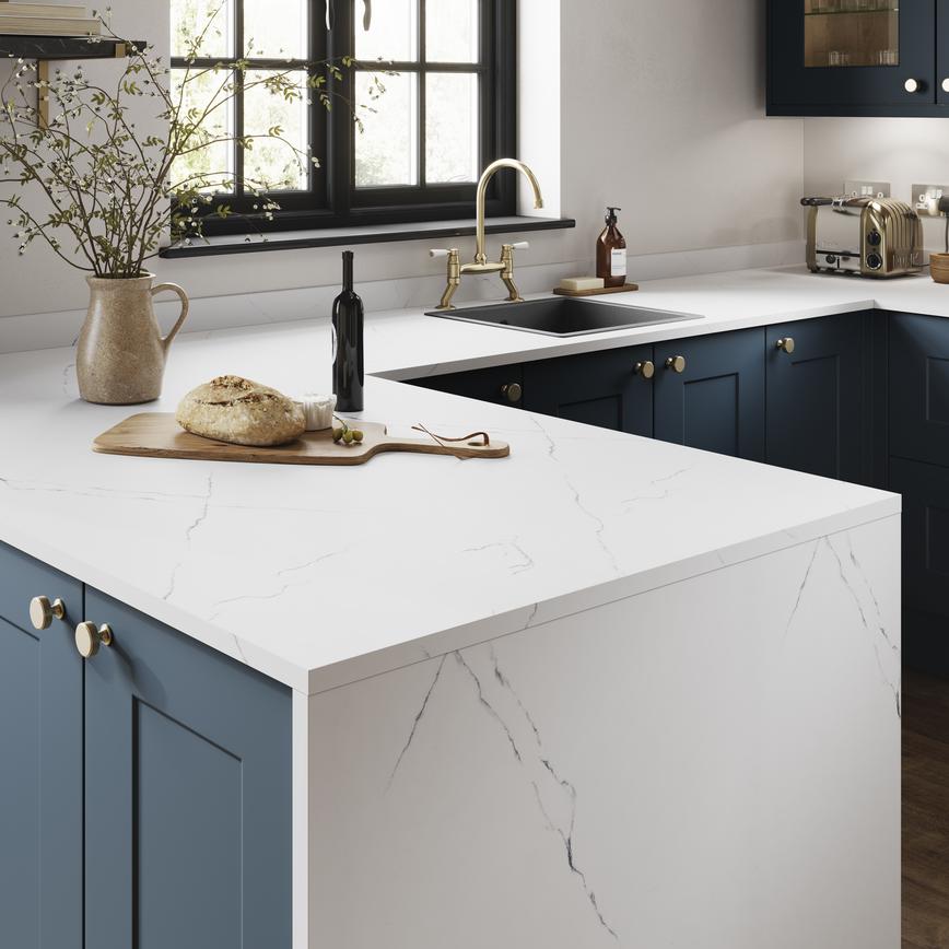 Azzurro Vena 22mm 3m Worktop