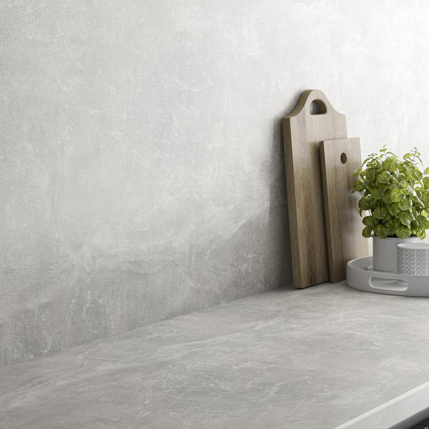 Square Edge Nuovo Concrete Laminate Backboard