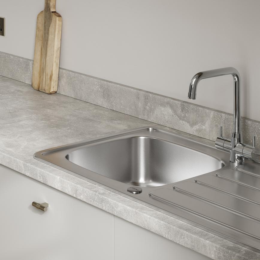 Square Edge Nuovo Concrete Laminate Sink