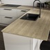 Howdens 3m x 22mm Square Edge VirgInia Oak Effect LamInate Worktop Hockley Super Matt In Sandstone Inframe Kitchen