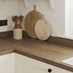 Howdens 3m x 38mm Square Edge Oak Effect Laminate Worktop Featuring Allendale Antique White