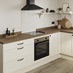 Howdens 3m x 38mm Square Edge Oak Effect Laminate Worktop in Howdens Kitchen Allendale Antique White