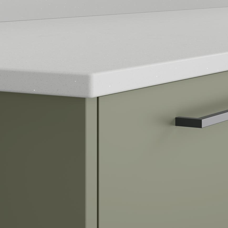 Aspen Crystal Double Pencil Profile 20mm Quartz Worktop