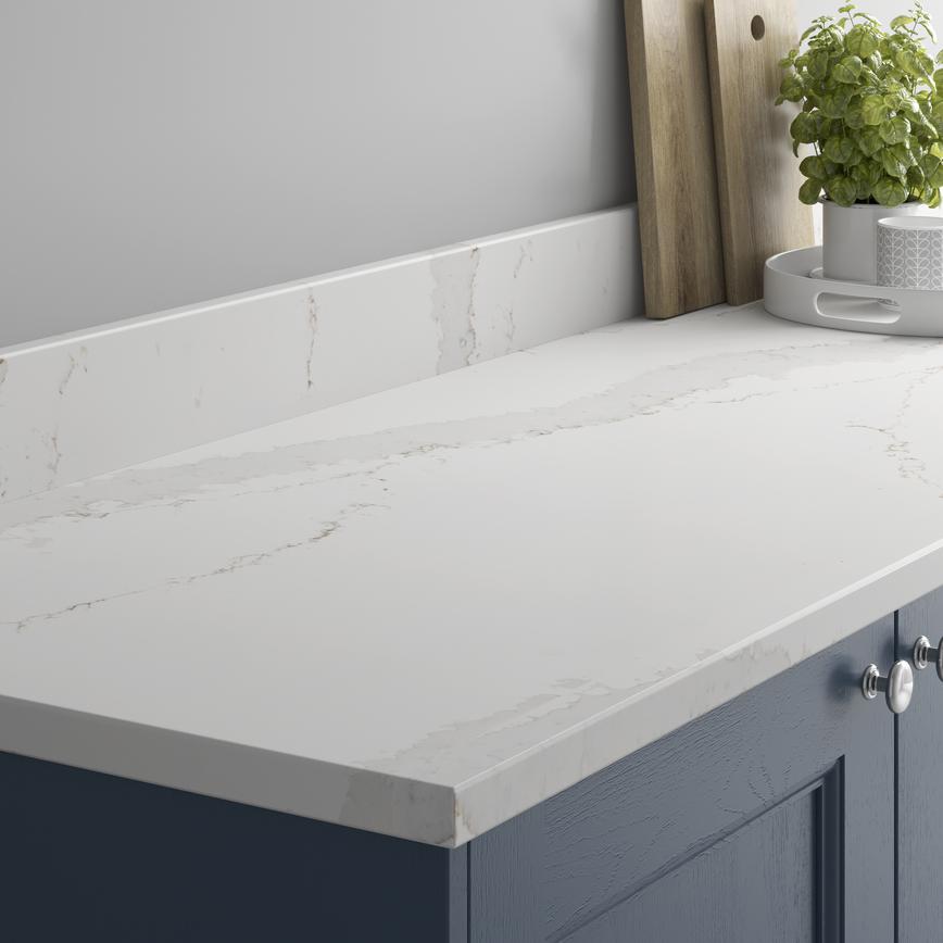 Calcutta Marmo Quartz Worktop