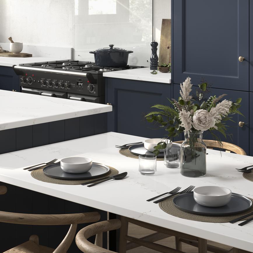 Calcutta Marmo Quartz Worktop