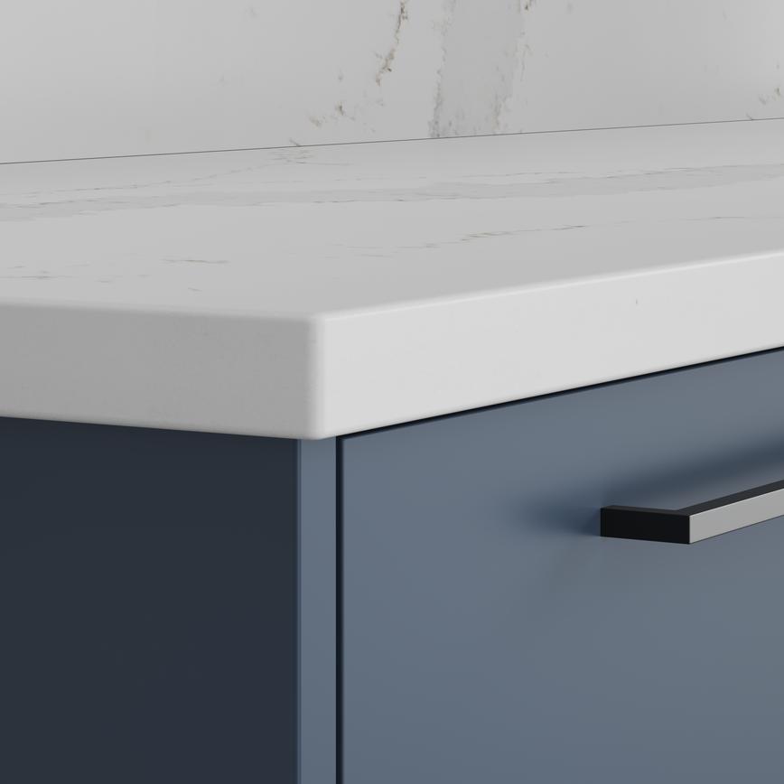 Calcutta Marmo Quartz Worktop Double Pencil
