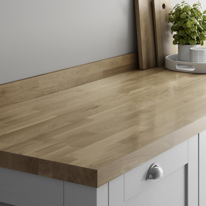 Howdens 3m x 40mm Pre-Finished Clear Oak Worktop