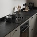 Kintsugi Marble Compact Laminate Worktop with 60cm Induction Hob, Croft Grey Kitchen