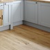 Howdens Oak Engineered Flooring in a Tewkesbury Blue Kitchen Set