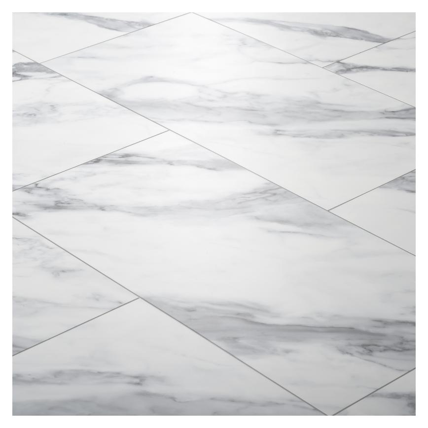 Oake and Gray White Marble XL Luxury Rigid Vinyl Flooring with Integrated Underlay 2.62m² Pack