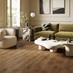 Oake and Gray Traditional Oak Laminate Flooring in A Living Room