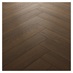 Howdens Professional V Groove Herringbone Brown Oak Laminate Flooring 0.87m² Pack Angle View
