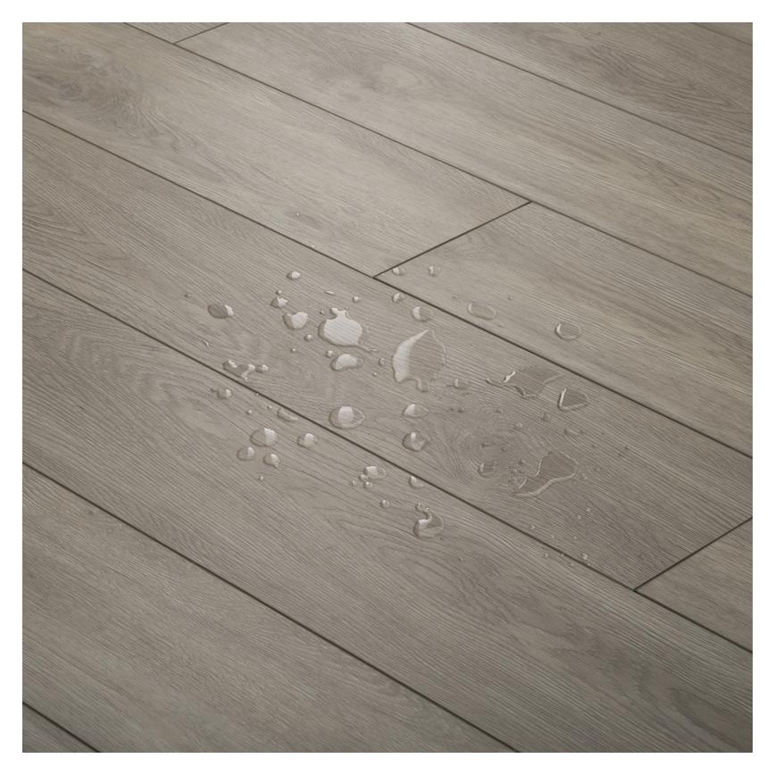 Oake and Gray Pearl Grey Oak Luxury Rigid Vinyl Flooring with Integrated Underlay 2.2m² Pack Moisture Resistant