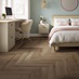 Warm Oak Herringbone Teen Bedroom