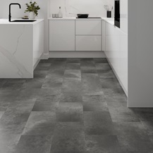 Rigid Vinyl Tile Graphite Kitchen
