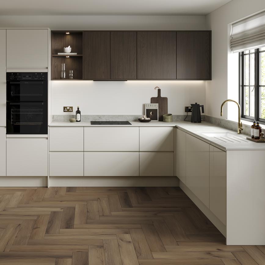 Warm Oak Herringbone Kitchen Main Shot
