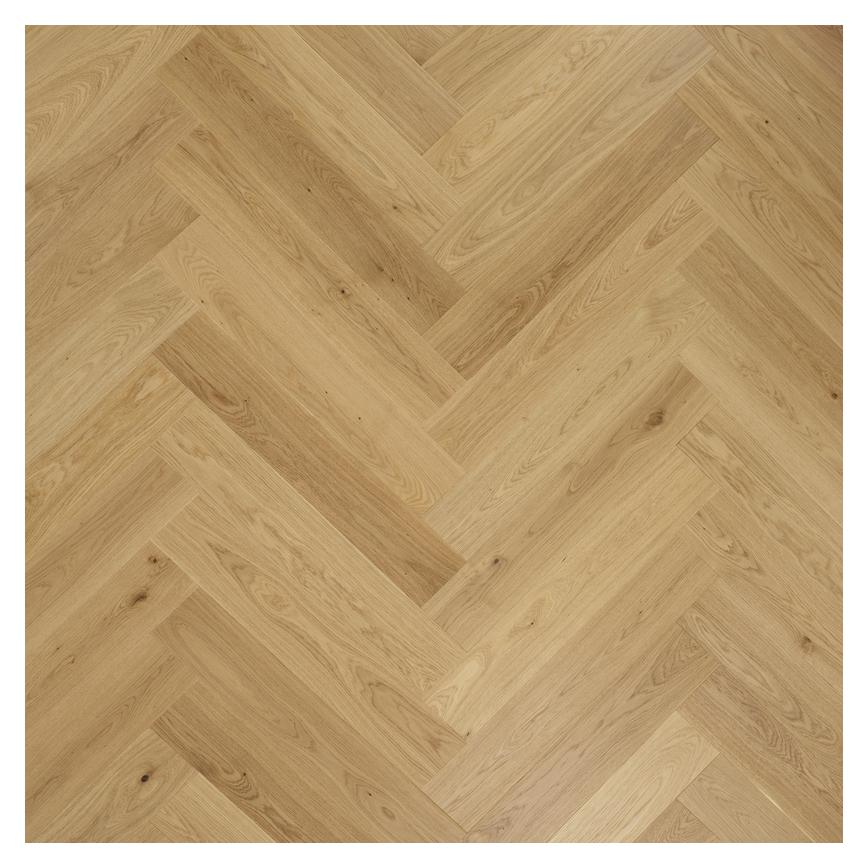 Howdens Herringbone Natural Oak Engineered Wood Flooring 0.65m² Pack